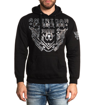 AMERICAN FIGHTER Men's Hoodie Sweatshirt L/S NANTUCKET Biker MMA