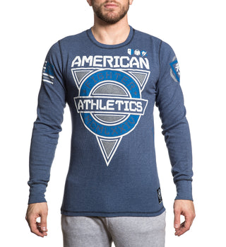 AMERICAN FIGHTER Men's Thermal L/S GROVE WEATHERED TEE Athletic MMA
