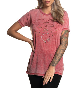 AMERICAN FIGHTER Women's T-Shirt FIGHT HEARTS Tee Pink