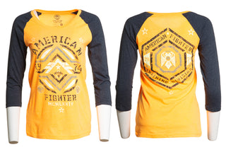 AMERICAN FIGHTER Women's T-Shirt HAZELDEN RAGLAN Tee Biker