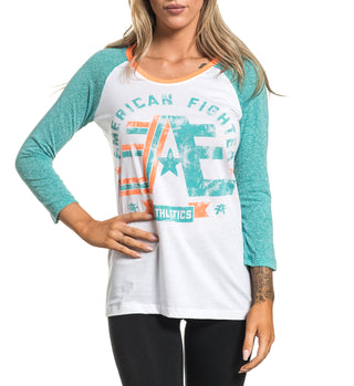 AMERICAN FIGHTER Women's T-Shirt STONY BROOK RAGLAN Tee Biker