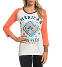 AMERICAN FIGHTER Women's T-Shirt KENDALL RAGLAN Tee Biker