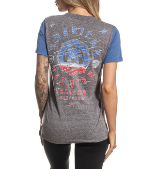 AMERICAN FIGHTER Women's T-Shirt S/S CARTER Tee Biker