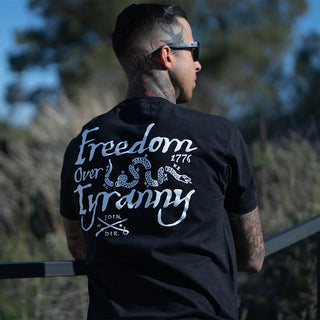 Howitzer Style Men's T-Shirt Over Tyranny Military Grunt MFG