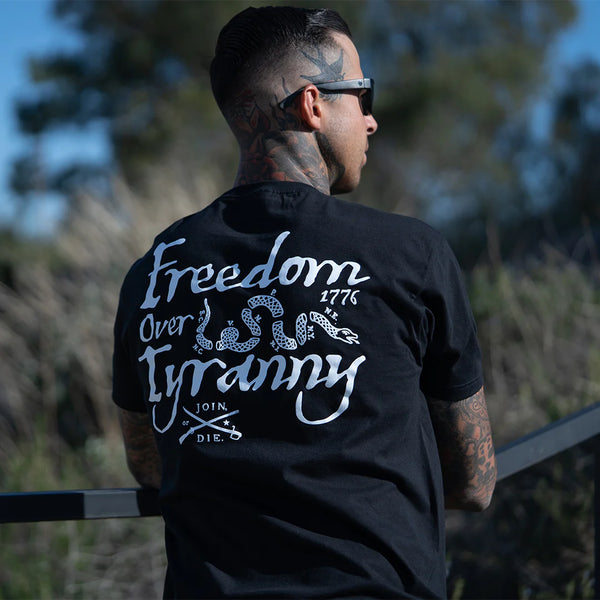 Howitzer Style Men's T-Shirt Over Tyranny Military Grunt MFG