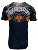 AFFLICTION Men's T-Shirt S/S Reversible SPEED RUN Black Label Biker MMA