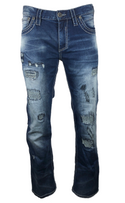AFFLICTION BLAKE FLEUR CRITTER Men's Denim Jeans Blue