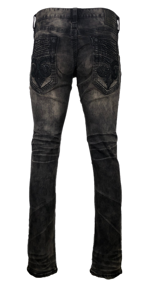 AFFLICTION GAGE FLEUR MATADOR Men's Denim Jeans Black