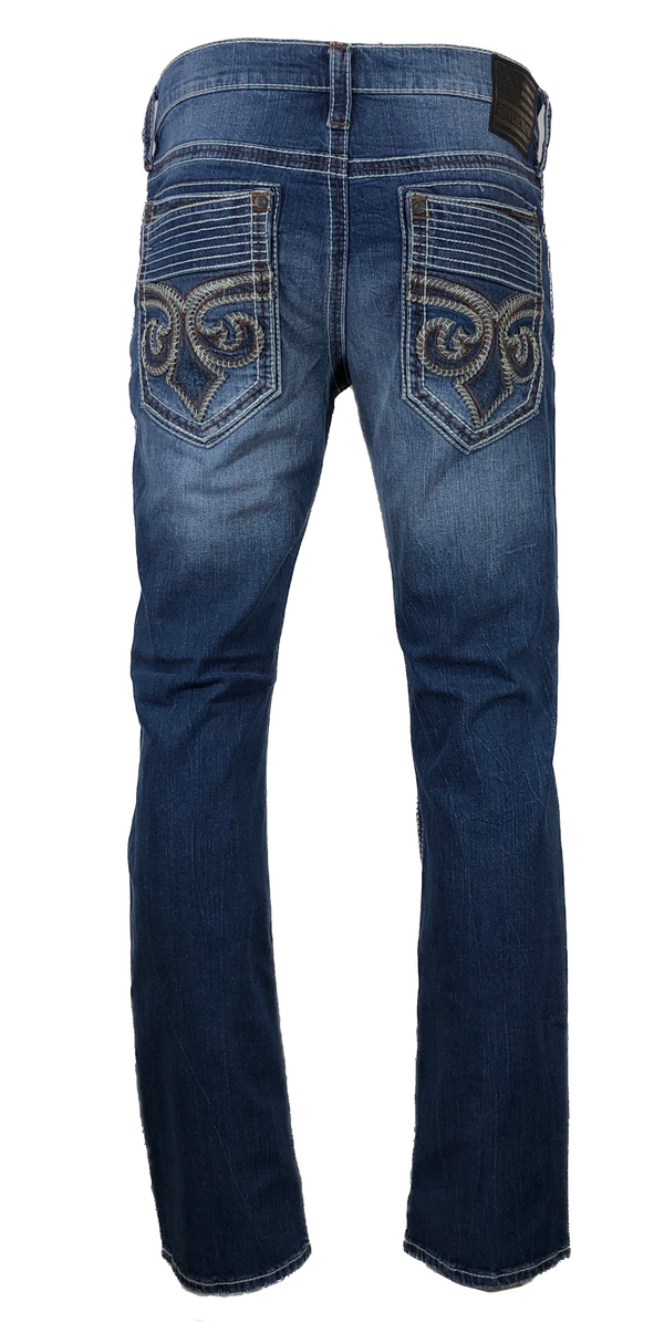 AFFLICTION ACE FLEUR OTHELLO Men's Denim Jeans Blue