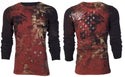 Archaic by Affliction Men's Thermal Shirt BRASS Black