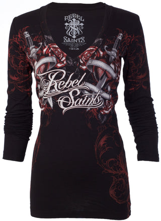 Rebel Saint by Affliction Women's T-shirt Sunbreak ^