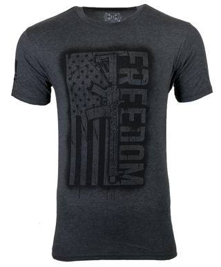 HOWITZER Clothing Men's T-Shirt S/S FREEDOM FLAG Black Label