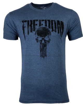 HOWITZER Clothing Men's T-Shirt S/S FREEDOM SKULL Black Label