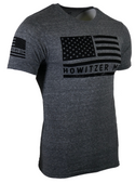 HOWITZER Clothing Men's T-Shirt S/S BOLD FLAG Black Label