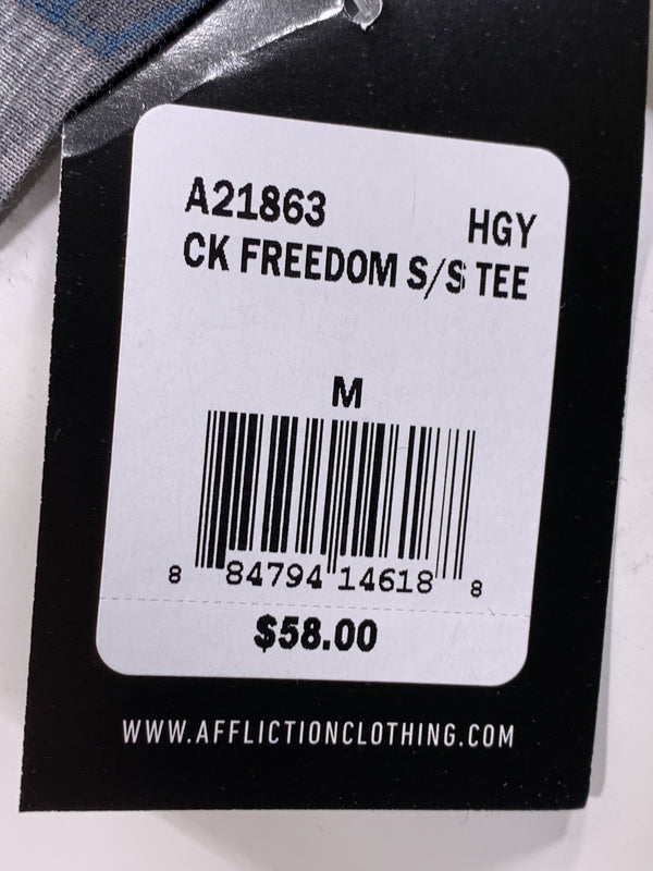 AFFLICTION Men's T-Shirt S/S CK FREEDOM Premium Black Label Biker
