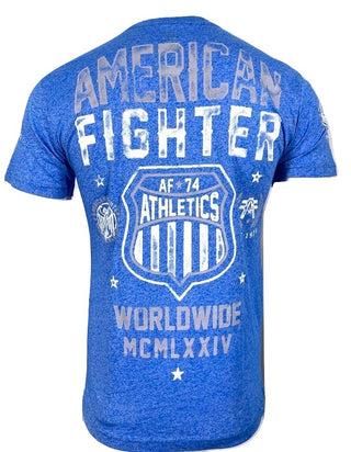 AMERICAN FIGHTER NORTH CAROLINA MARBLE Men's T-Shirt Blue *