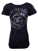 AFFLICTION Women's T-Shirt S/S BIKETOBERFEST Tee Biker