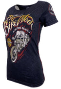 AFFLICTION Women's T-Shirt S/S DAYTONA 79 Tee Biker