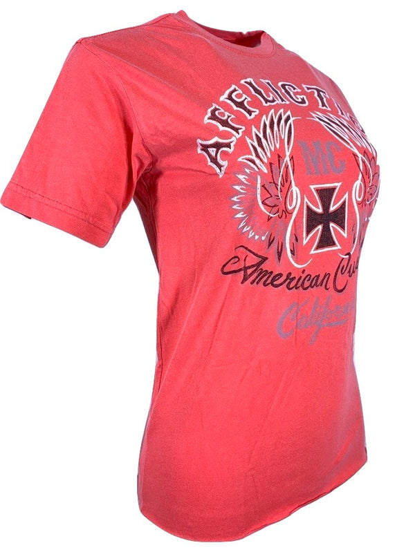 AFFLICTION Women's T-Shirt S/S AC DEMONS Tee Biker