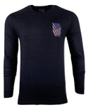 HOWITZER Clothing Men's T-Shirt L/S WE THE FLAG Black Label