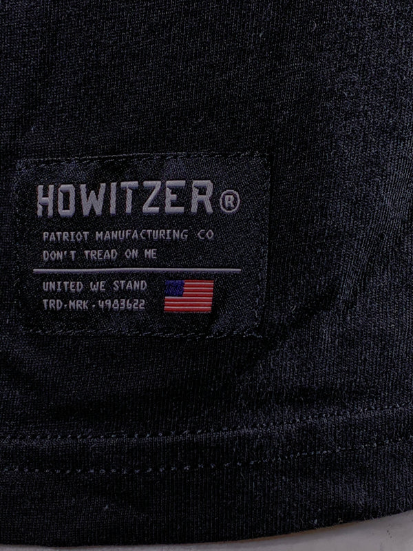 HOWITZER Clothing Men's T-Shirt L/S WE THE FLAG Black Label