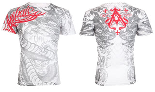 ARCHAIC Mens Short Sleeve DRAGON RAGE Crewneck T-Shirt