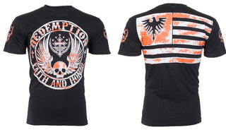 ARCHAIC Mens Short Sleeve CROSSED DEATH Crewneck T-Shirt