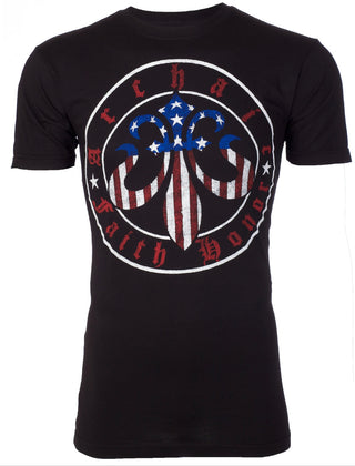 ARCHAIC Mens Short Sleeve BORN PATRIOT Crewneck T-Shirt +