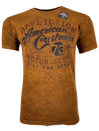 AFFLICTION BROOKLYN Men's T-shirt Copper/Black