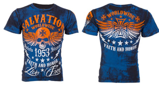 ARCHAIC Mens Short Sleeve BLACK TIDE Crewneck T-Shirt +