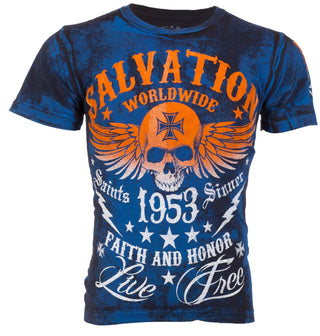 ARCHAIC Mens Short Sleeve BLACK TIDE Crewneck T-Shirt +