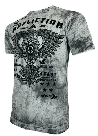 AFFLICTION Men's T-Shirt S/S STANDING VALUE Tee Black Label Biker