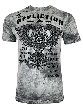 AFFLICTION Men's T-Shirt S/S STANDING VALUE Tee Black Label Biker