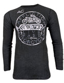 AFFLICTION Men's Thermal L/S CAUSEWAY CHALBOARD Reversible Shirt Premium