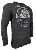 AFFLICTION Men's Thermal L/S CAUSEWAY CHALBOARD Reversible Shirt Premium