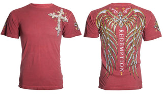 ARCHAIC Men's Short Sleeve SPINE WINGS Crewneck T-Shirt