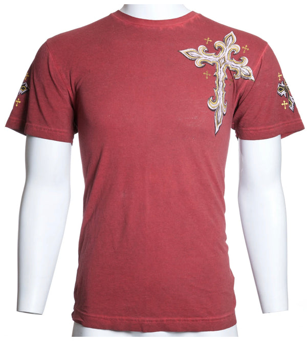 ARCHAIC Men's Short Sleeve SPINE WINGS Crewneck T-Shirt