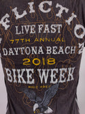 AFFLICTION Women's T-Shirt L/S BIKE WEEK Tee Biker
