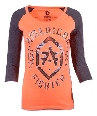 AMERICAN FIGHTER Women's T-Shirt L/S CALVIN Tee Biker