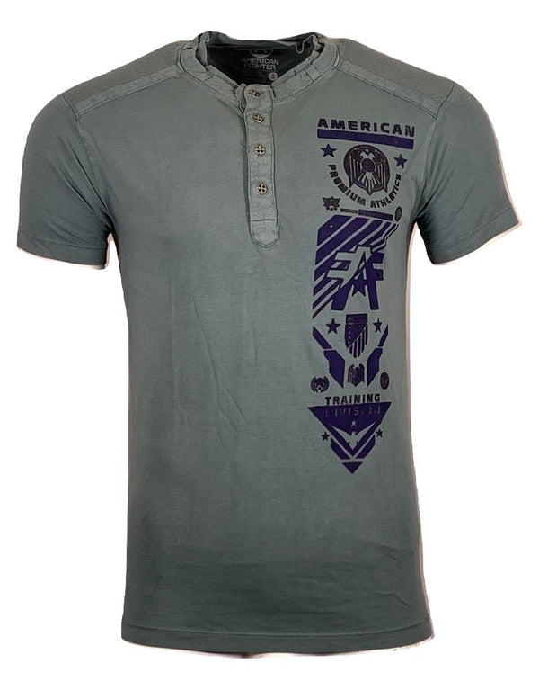 AMERICAN FIGHTER Men's T-Shirt S/S GLADBROOK HENLEY Athletic MMA