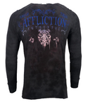 AFFLICTION Men's Long Sleeve Reversible Thermal Shirt AC GRAVEL CHIEF