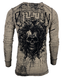 AFFLICTION Men's Long Sleeve Reversible Thermal Shirt AC NATIVE OUTLAW