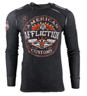 AFFLICTION Men's Long Sleeve Reversible Thermal Shirt CORE DIVISION