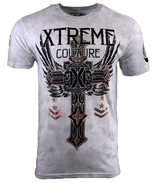 XTREME COUTURE by AFFLICTION Men's T-Shirt FAITH & TRUST Biker S-4XL
