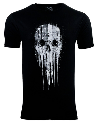 HOWITZER Clothing Men's T-Shirt SKULL DRIP Tee Black