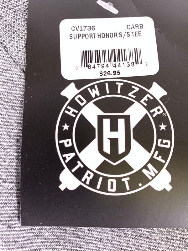 HOWITZER Clothing Men's T-Shirt S/S SUPPORT HONOR Tee Black Label