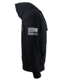Howitzer Style Men's Hoodie Pullover Zip Up Sweatshirt FLAG SKULL Black