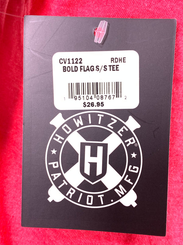 HOWITZER Clothing Men's T-Shirt S/S BOLD FLAG Tee Black Label