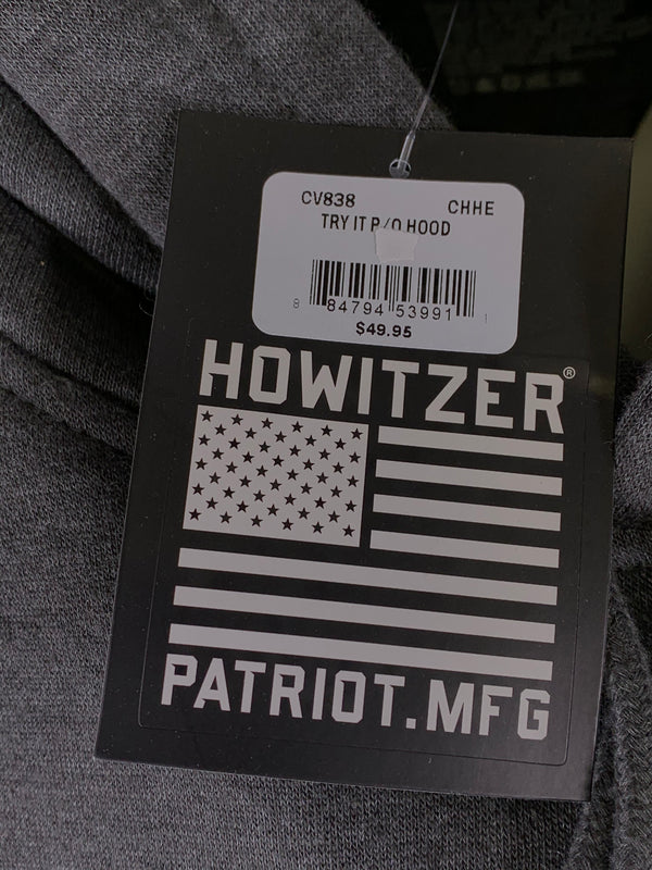 HOWITZER Clothing Men's Hoodie Pullover TRY IT Hood Premium
