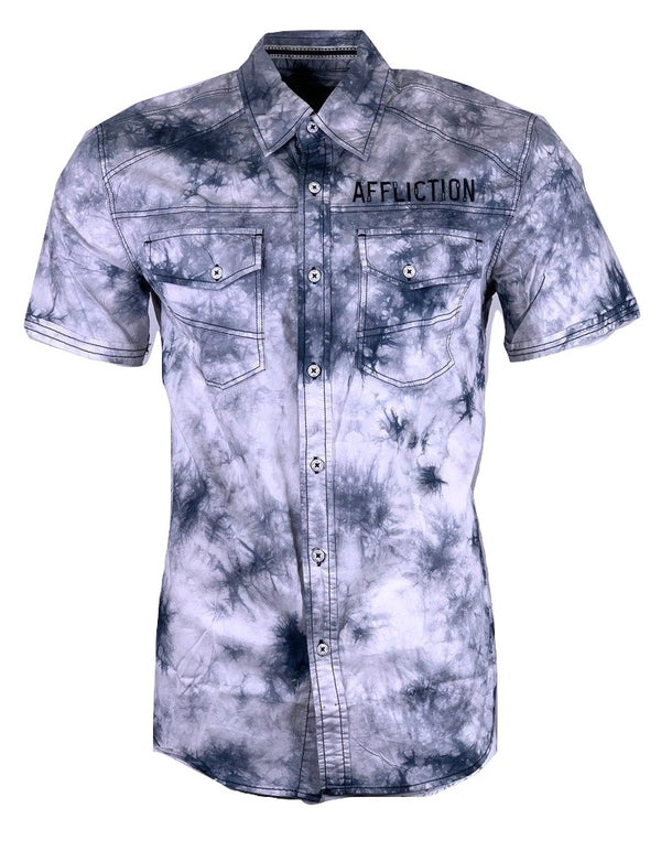 AFFLICTION FLYWHEEL Men's Button Down Shirt